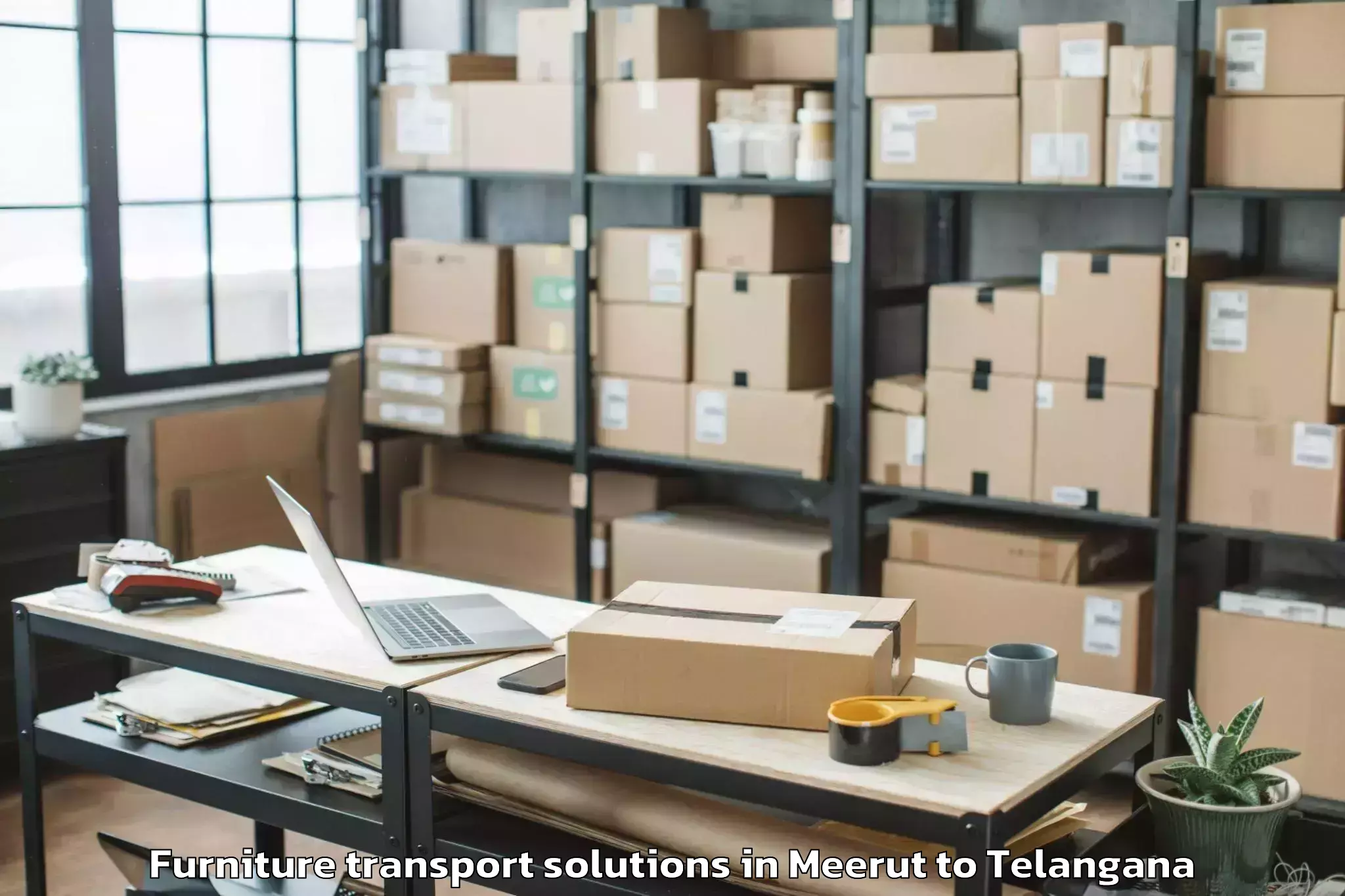 Top Meerut to Sangareddi Furniture Transport Solutions Available